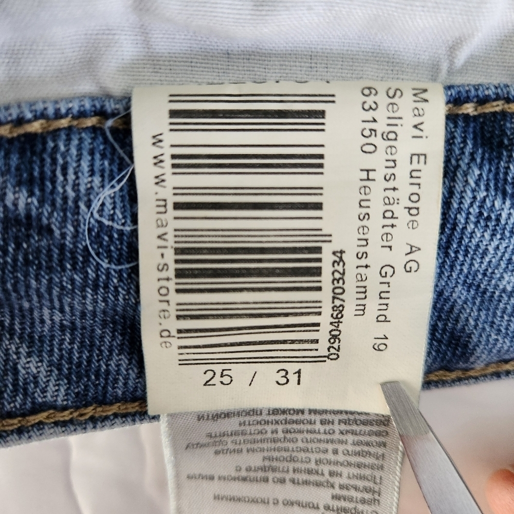 MAVI Blue High-Rise Wide Leg Organic Cotton Jeans 25 waist - Picture 9 of 15